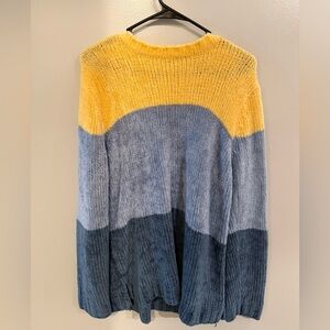 Colorblock Sweater in Yellow and Blue